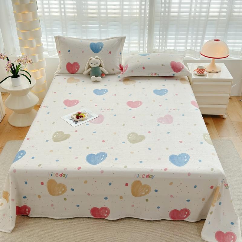 3Pcs Botanical Floral Style Bed Sheet Set Flannel Bed Sheets for Fall and Winter Luxury Super Soft Cozy Queen Size Bedding Set