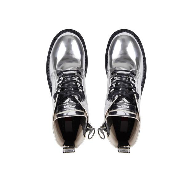 Ботильоны Tommy Jeans Tjw Flatform Zip Up Metallice EN0EN02403 Gray