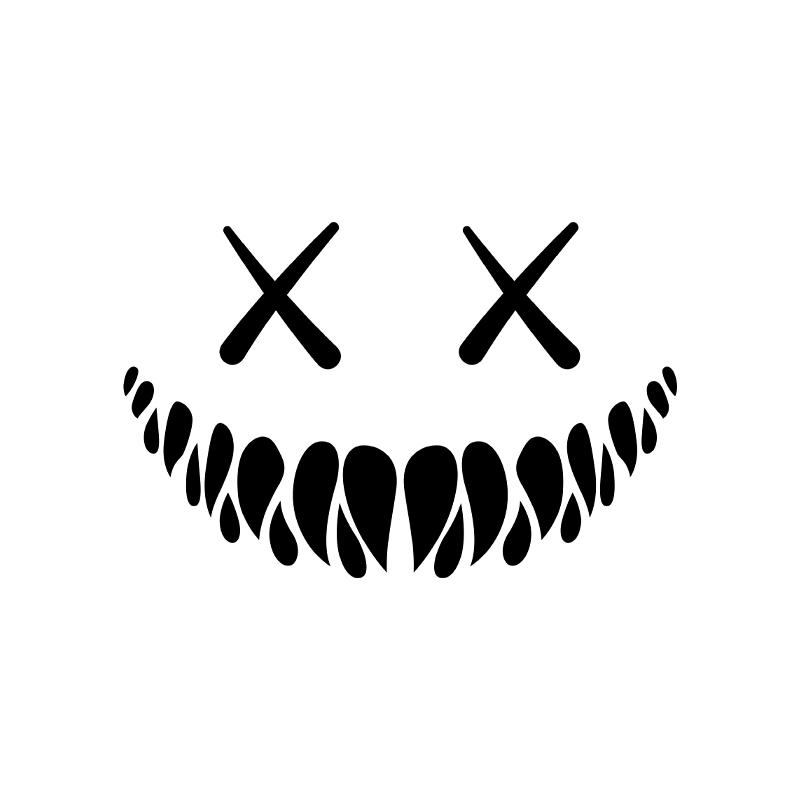 G017 20X13CM Demon Smiling Face Car Stickers Car Sticker Funny Auto Body Styling Decoration Window Sticker Vinyl Waterproof