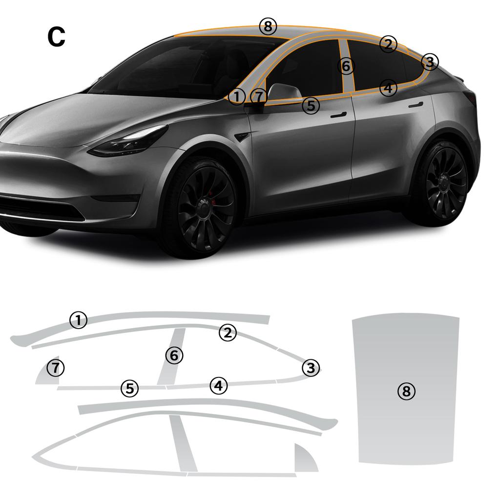 TPU Scratch Resistant Car Paint Protection Film For Tesla Model Y 2020 2025 2025 2025 2025 Clear Bra PPF Decal Kit Accessories