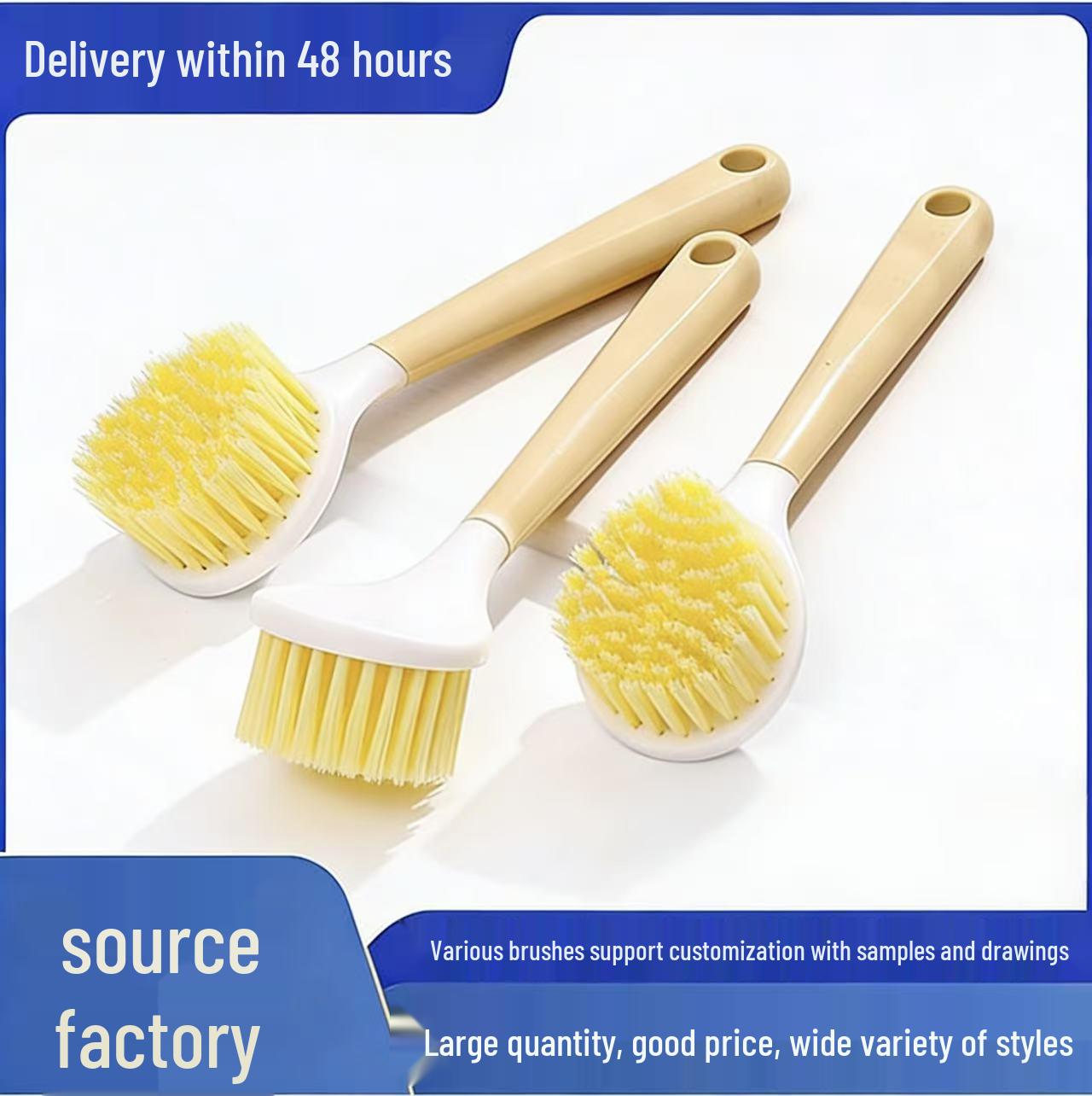 Long-Handle Non-Scratch Pot & Dish Cleaning Brush 666