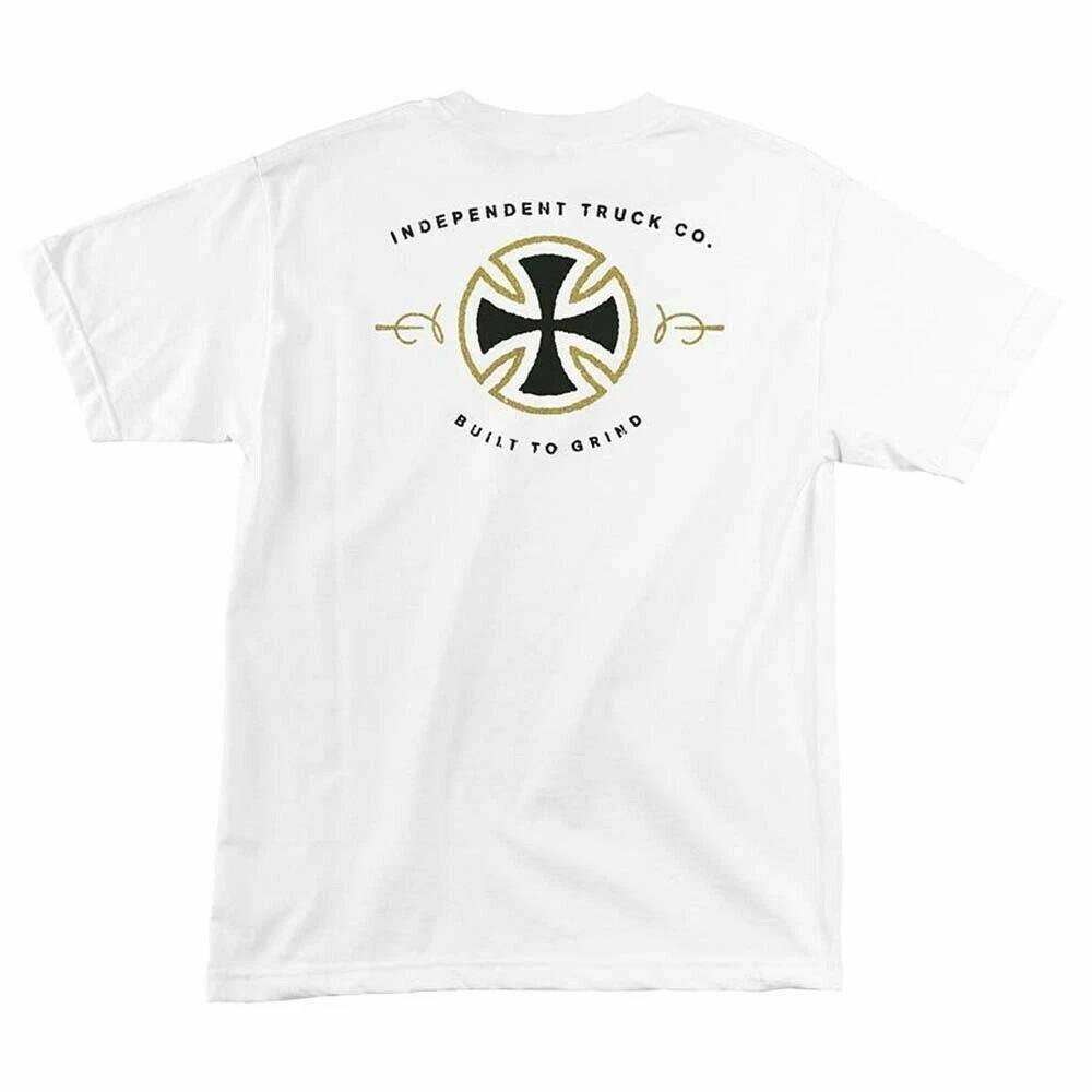 Independent Trucks METALLIC BTG Skateboard T Shirt WHITE XXXXL