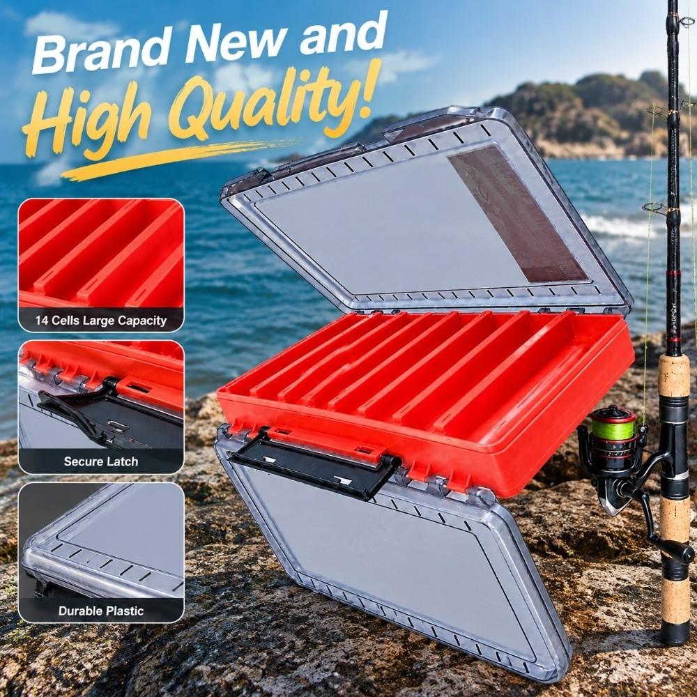 Large Capacity Fishing Tackle Box Double Sided Suitcase Style Lure Box Carp Fishing