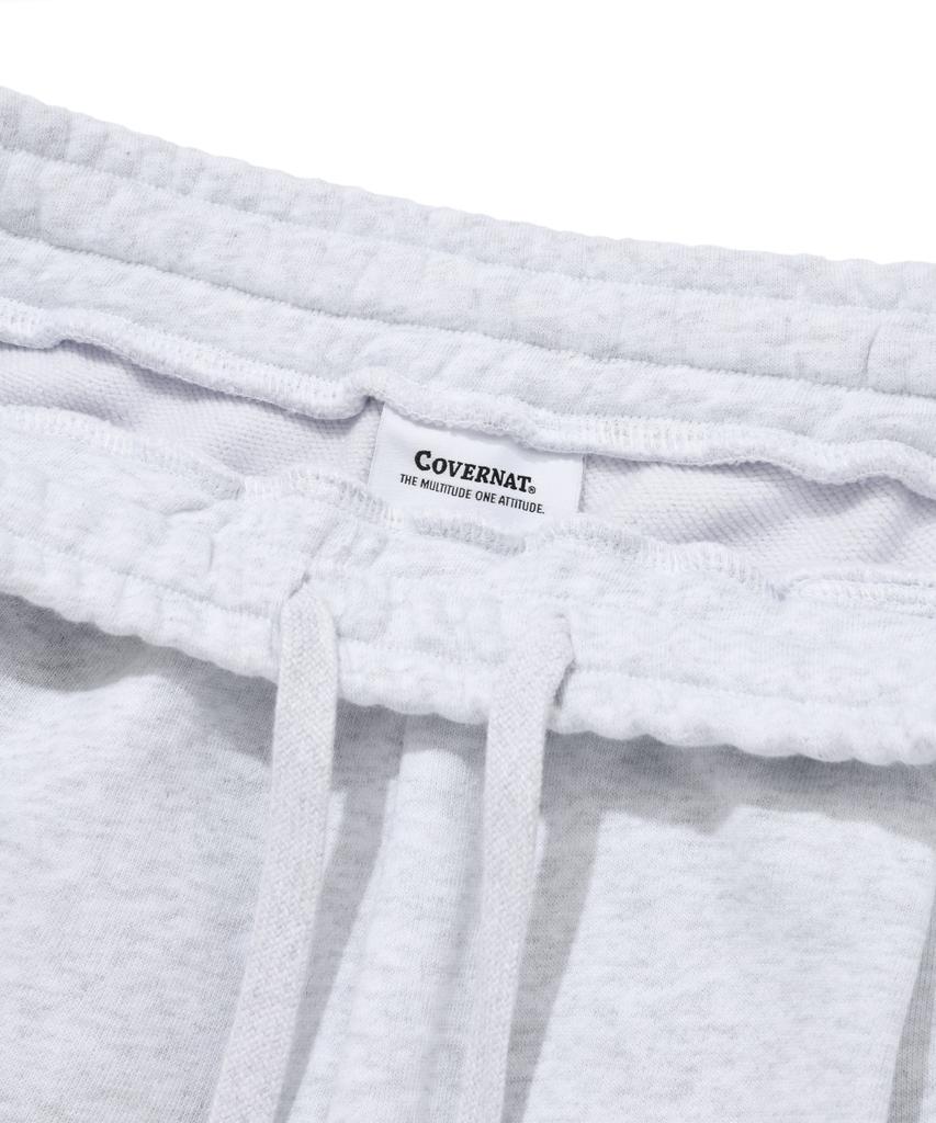 COVERNAT C Logo Sweat Wide Pants Heather Grey