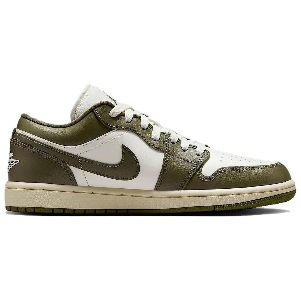 Dámské tenisky Air Jordan 1 Low Medium Olive Zelená Plachetnicová Kokosové mléko DC0774-122