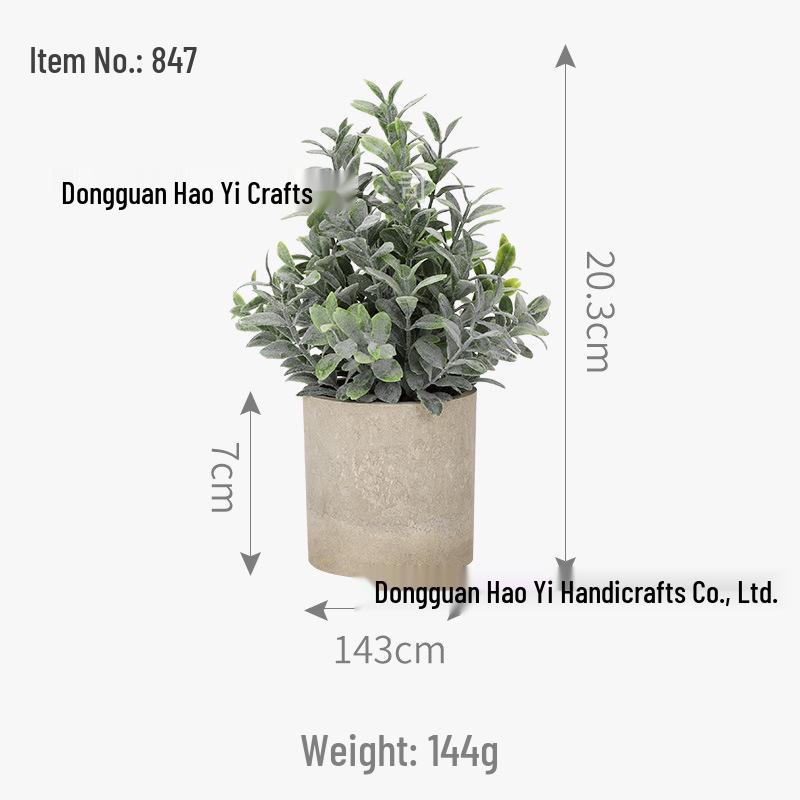 Artificial Bonsai Tree with Pot - Decorative Desktop Ornaments and Simulation Green Grass Ball for Office, Dining, or Cafe Decor.