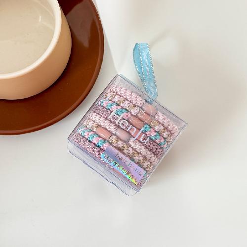 10pcs Thickened Hair Band  Coffee-colored Hair Tie  Cream-tied Ponytail Rubber Band  Simple and Elegant for WomenElasticity Durable  High-end Feel