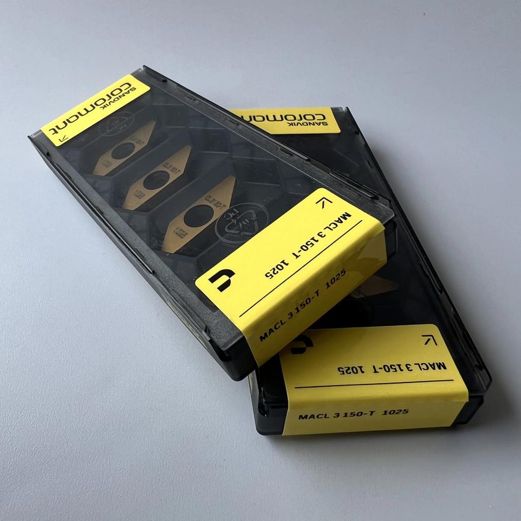 SANDVIK / MACL3150-T 1025 / Industrial indexable Carbide Inserts 10 Pcs