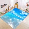 Ocean Water Wave Carpet Mat Rug 3D Effect Blue Sunlight Beach Non-Slip Durable Home Decoration Living Room Kids Room Floor Mat