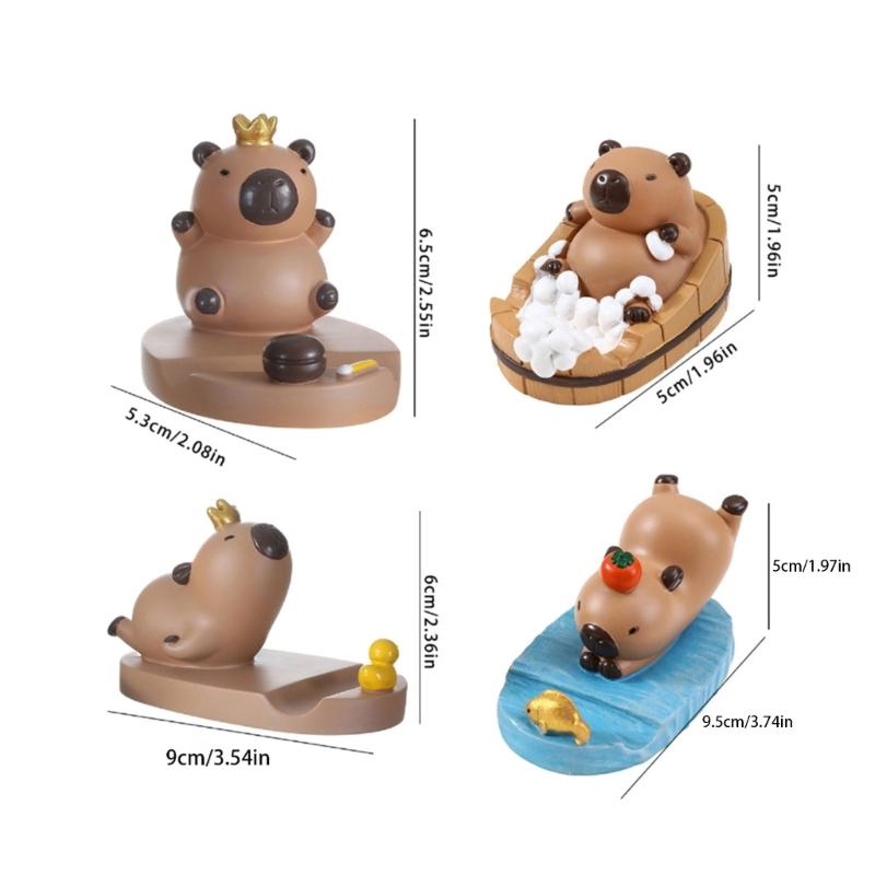 Lovely Capybara Phone Holder Mobile Phone Stand Desk Resin Ornament Phone Holder For Birthday Present