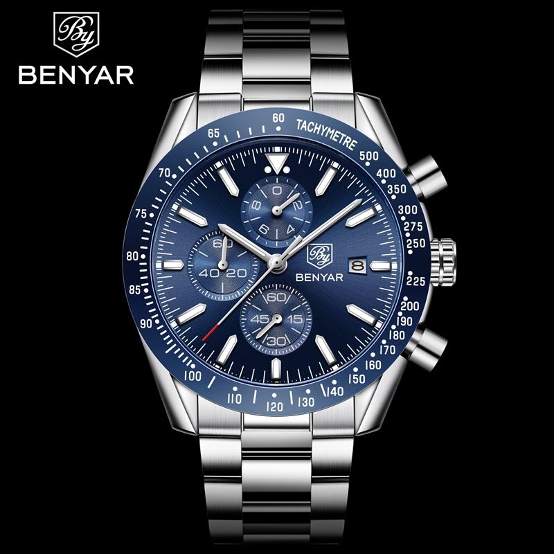 BENYAR Explosive Quartz Waterproof Watches Top Brand  Movement  Men Quartz  Watches  Luxury Clock Casual Men Sport Watch