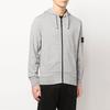 STONE ISLAND Hooded Track Top Melange Grey Men Tops 761564251-V0M64