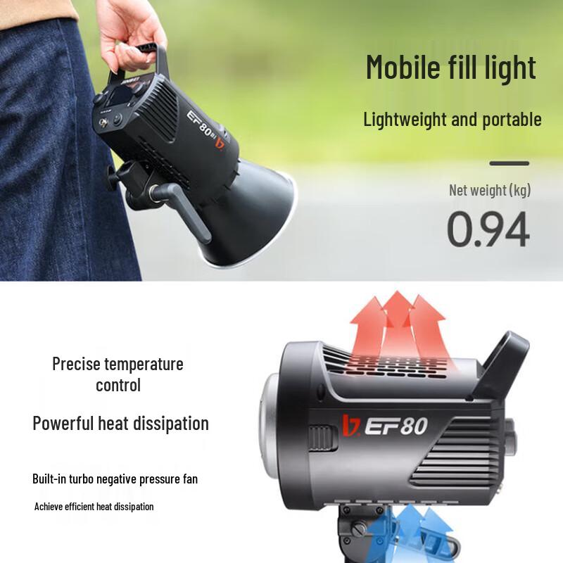 JINBEI EF-80BI Dual Color Temp LED Video Light