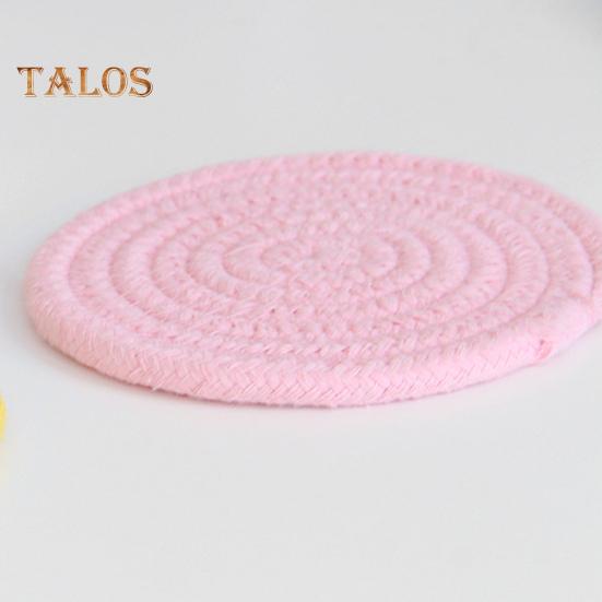 Stolní podložka opakovaně použitelná bavlněná podložka proti opaření Praktická ručně tkaná izolační podložka Jídelní dekorační podložka pod bar