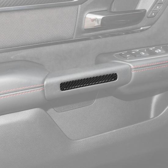 For Dodge Ram 1500 -2026 Carbon Fiber Inner Door Handle Decor Trim Strips 4P