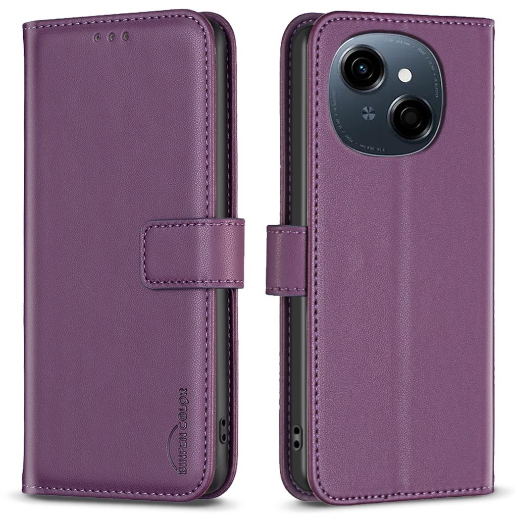 BINFEN COLOR BF17 For TECNO Spark Go 2025/Spark Go 1/Pop 9 4G Case Wallet Folio Flip Leather Cover