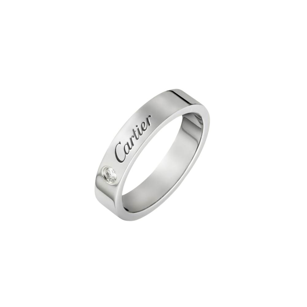 Cartier Anillo de Platino Letra Clásica C De Unisex Anillos B4098200