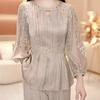 Elegant High-End Two-Piece Set: Slimming Top & Pants for Women, 2025 Spring Collection