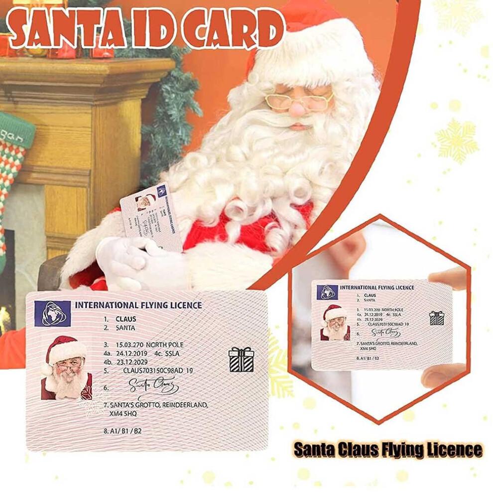 Premium Santa Claus Driving License Christmas Novelty Gift Card Plastic Material