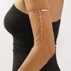 Adjustable Iron Resin Arm Cuff Bracelet With Detachable Fringe Design For Casual Or Formal Outfits