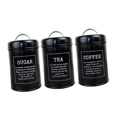 3 Stück/Set Retro Haus Teestunde Küche Kaffee Tee Zucker Behälter Gläser Blech Metalldose für Büro Haus Restaurant Teestube Lagerung