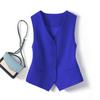 Fashion Spring Vest Women Short Sleeveless Blazer Slim Waistcoat Casual Solid Color