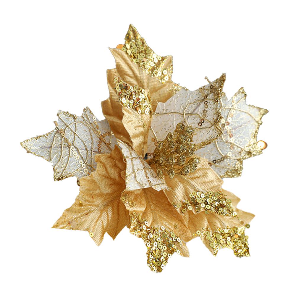 Праздничная атмосфера DIY Цветочная композиция DIY Цветочная композиция на Рождество Искусственное украшение Красивый дизайн золотой