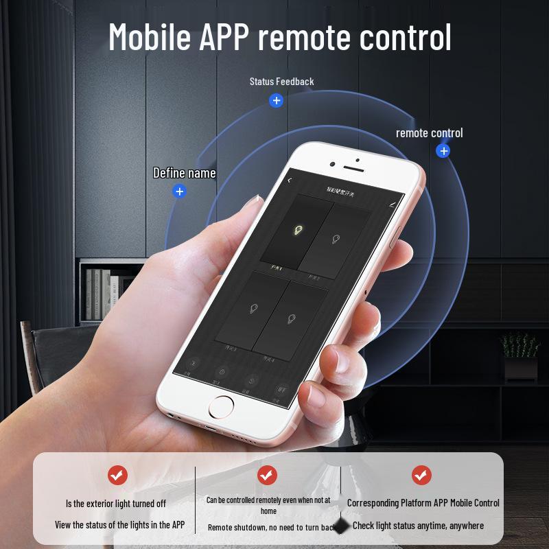 Graffiti WiFi Smart Switch: Universal Control for Single Live & Neutral, Supports Google, Alexa & XiaoAI.