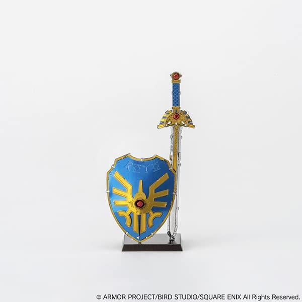 Tenyo Metallic Nano Puzzle Dragon Sword of Roto Shield of Roto Stainless No Glue Laser 3D Model Quest & EP-5-065, Steel, Required, 0.2m Thickness,