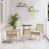 Garden Dining Set 3 pcs Beige Poly Rattan