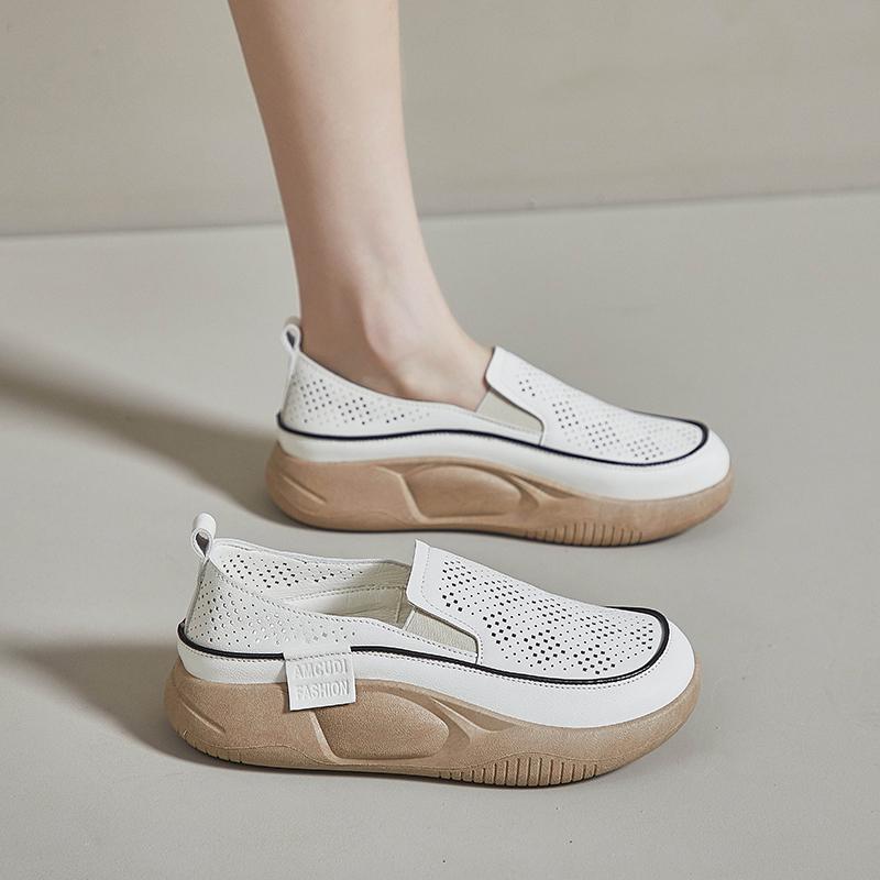 Sneakers Women Summer Platform Shoes Breathable Woman Sneakers Non-slip Thick Bottom Lacing Women's Sports Shoes