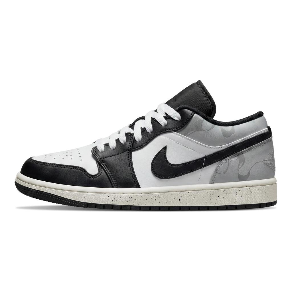 Jordan Air Jordan 1 Lightweight Low top Skateboard Shoes Unisex Black Gray White DC0774-101(Team577-)