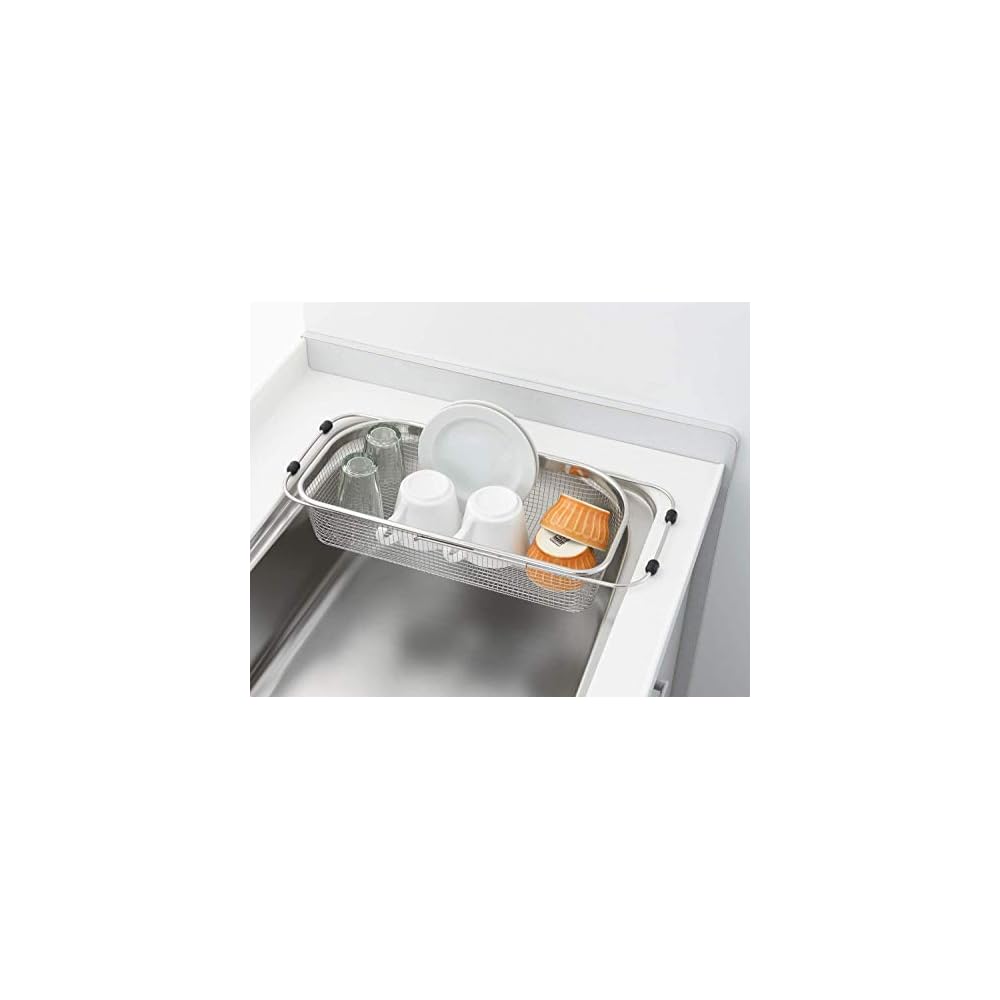 Nagao Tsubame-Sanjo Sink Drainer Rack, Extendable, 425-545cm, Deep Type, 18-8 Stainless Steel, Made