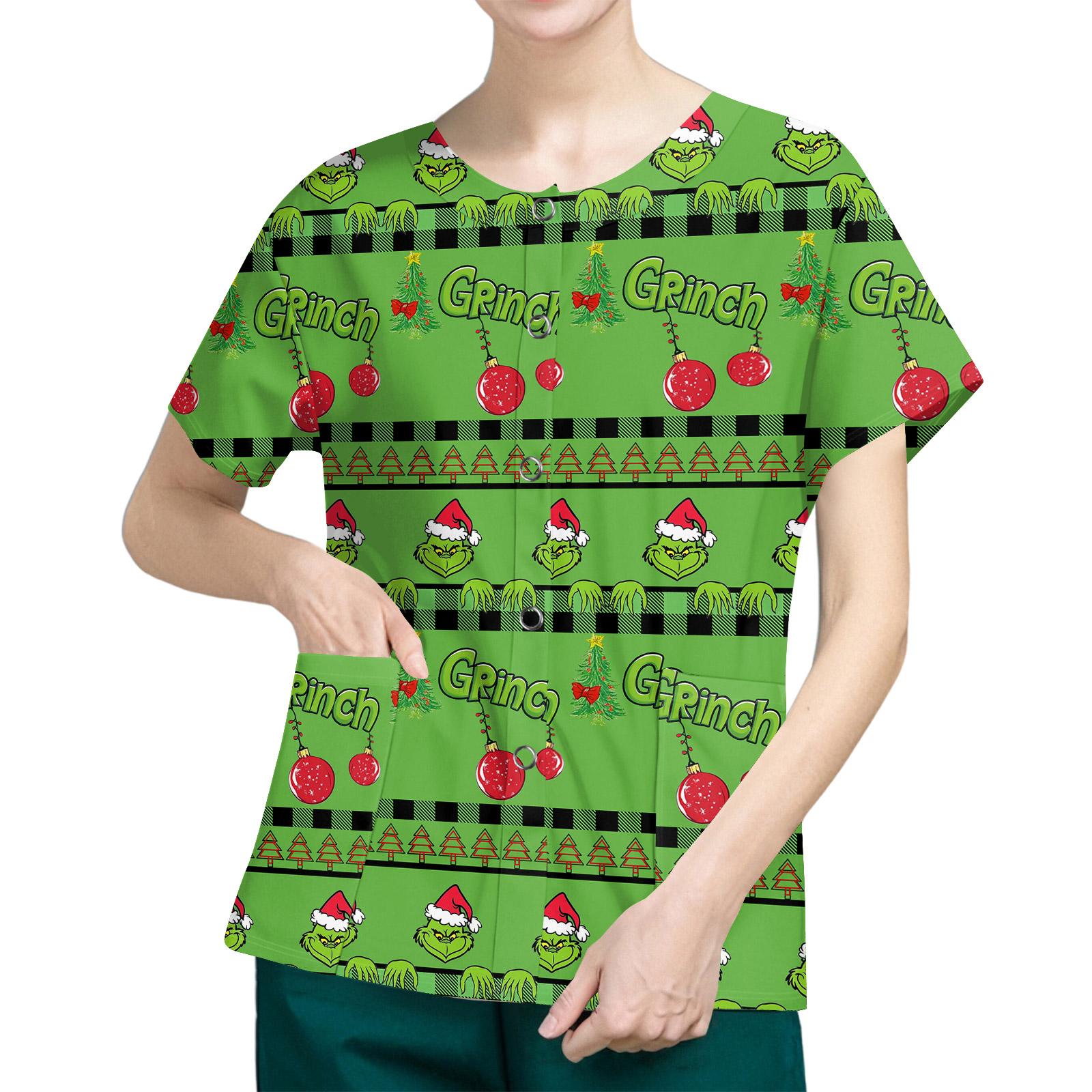 

Женские карманы с короткими рукавами и рисунком, воротник-стойка с рабочим принтом, однобортная защитная одежда, куртка-кардиган, топ XL