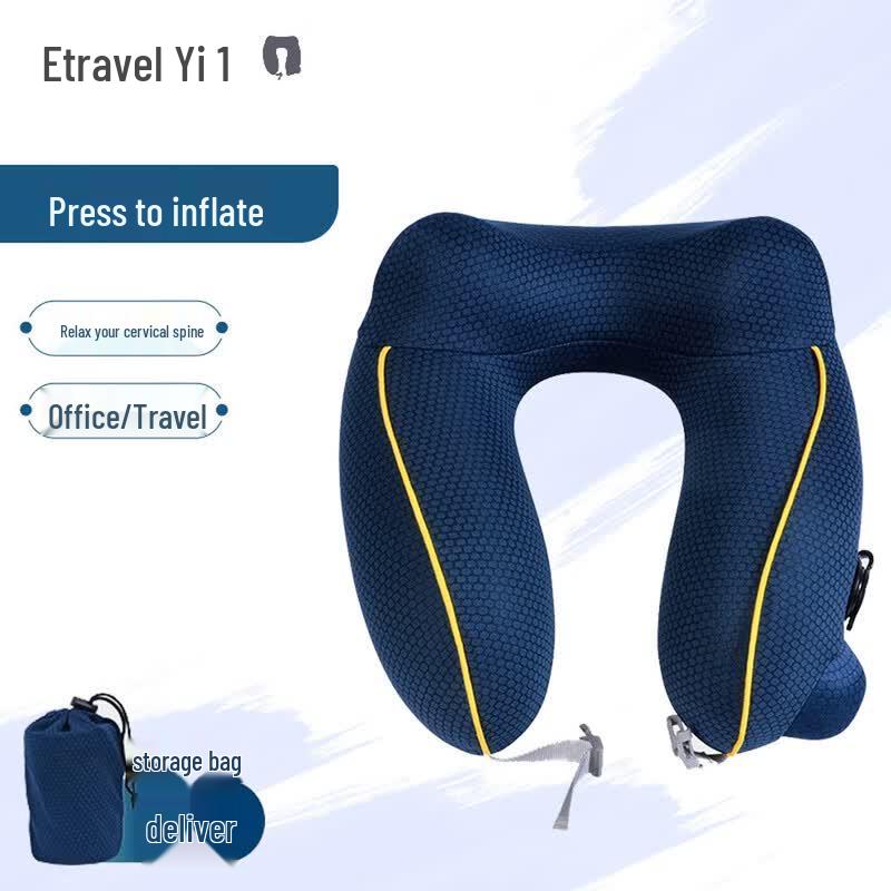 Press-Type Inflatable Travel Neck Pillow