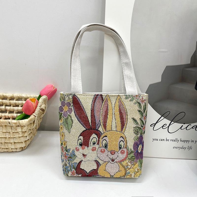 Stile etnico femminile da turismo ricamo elefante piccola borsa a mano fiore intrecciato borsa a tracolla in tela borsa per studenti quattro stagioni