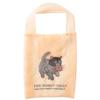 Jubilee Organdy Tote Bag LightBlue 002 Cute Cat 3D Embroidery Lightweight Sheer Sub Bag Eco Bag