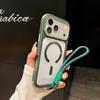 Applicable to iPhone11PROMAX mobile phone case, cool contrasting color, magnetic attraction, Apple 11 anti-skid side strip, lanyard 11 hard cover.