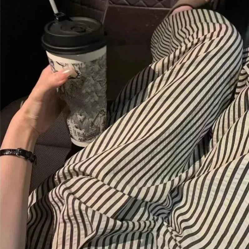 Wide Leg Casual Pants Women High Waist Sweet Trousers Fashion Girls’ Sleepwear  Spring Autumn
