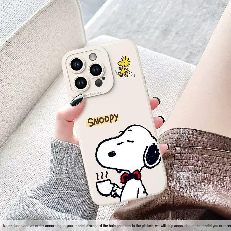 Snoopy Apple 15 Pro Max Cartoon Phone Case, Drop-proof for New Model 17