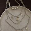 Tassels Shoulder Chain Necklace Multilayer Shine Rhinestone Necklace Back Body Chain  Evening Party