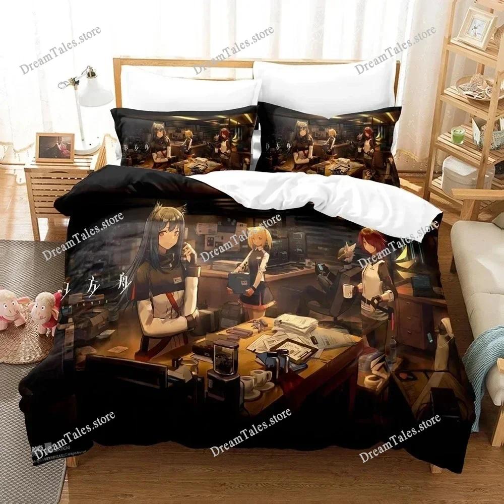 Fashion Anime 3D Arknights Bedding Sets Duvet Cover Set with Pillowcase Twin Full Queen King Bedclothes Bed Linen Customizable