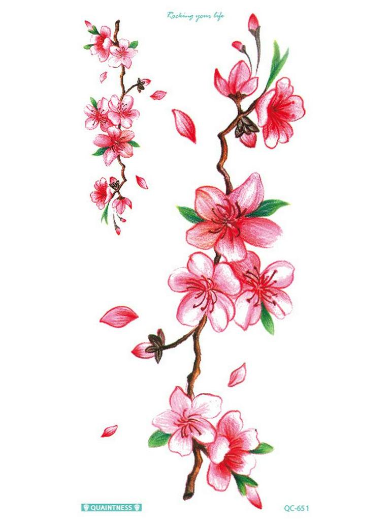 Ruicailong Pegatinas de Tatuaje de Brazo Floral 3D Impermeables para Mujer - Diseño Elegante y Sexy