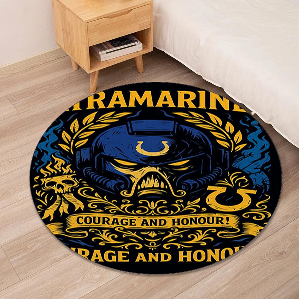 Warhammer 40k Printed Round Rug Carpet Chair Rug Area Rug Entryway Doormats,for Office Chair Living Room Bedroom Kitchen Room.