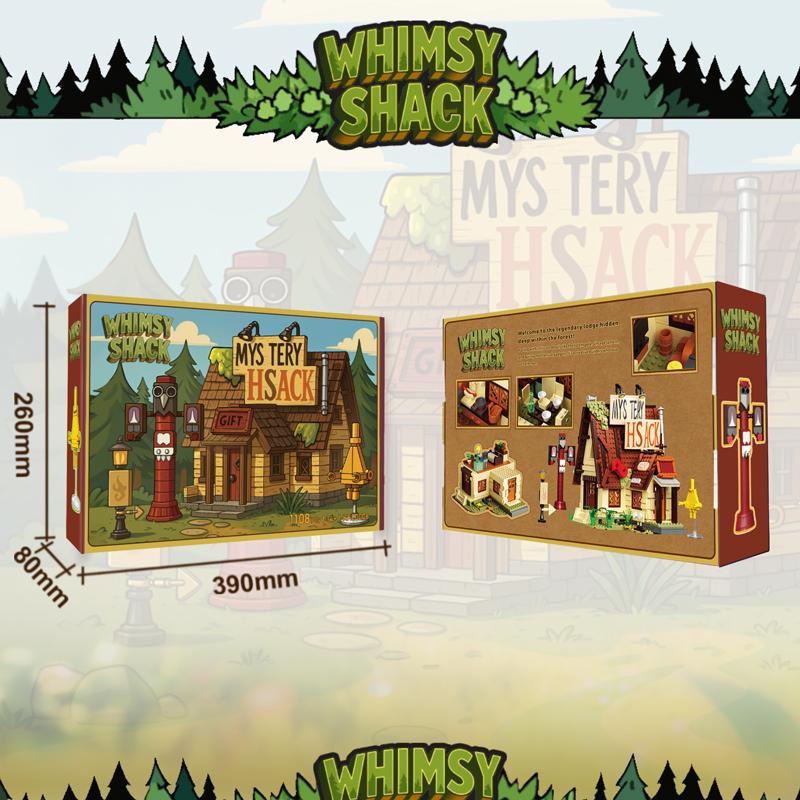 1108PCS Mystery House Bausteine Klassischer Cartoon Waldhaus Modell Ornament Kinder Pädagogisches DIY Spielzeug Weihnachtsgeschenke