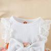 2-piece Summer Girls' Lace Dress Hairband Set Printed Jumpsuit, Baby Dress, Children's Set
