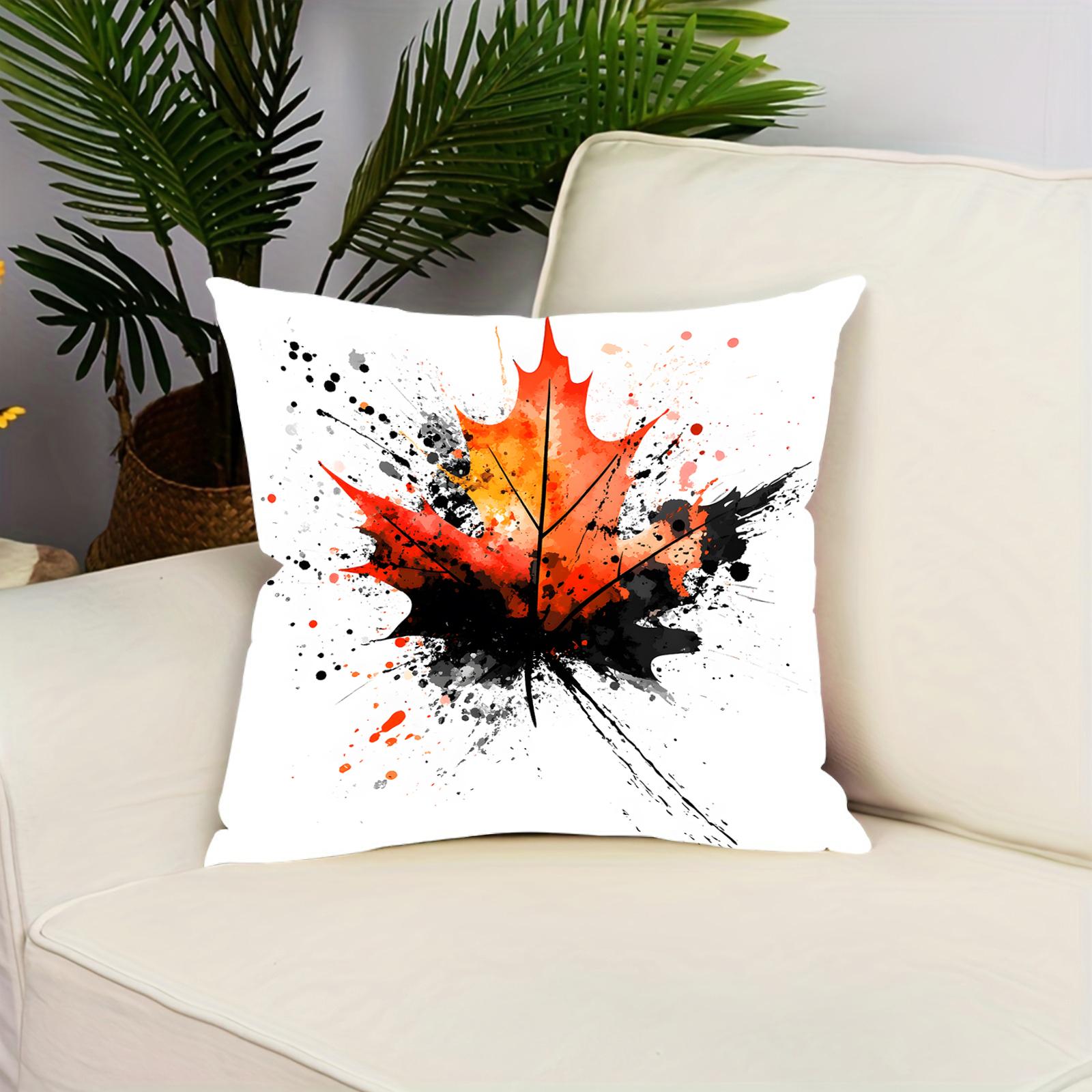 

Наволочка с узором из кленовых листьев, чехол для дивана в гостиной, чехол для подушки на прикроватную тумбочку в спальне, чехол для подушки в машине, украшение для дома 40x40cm