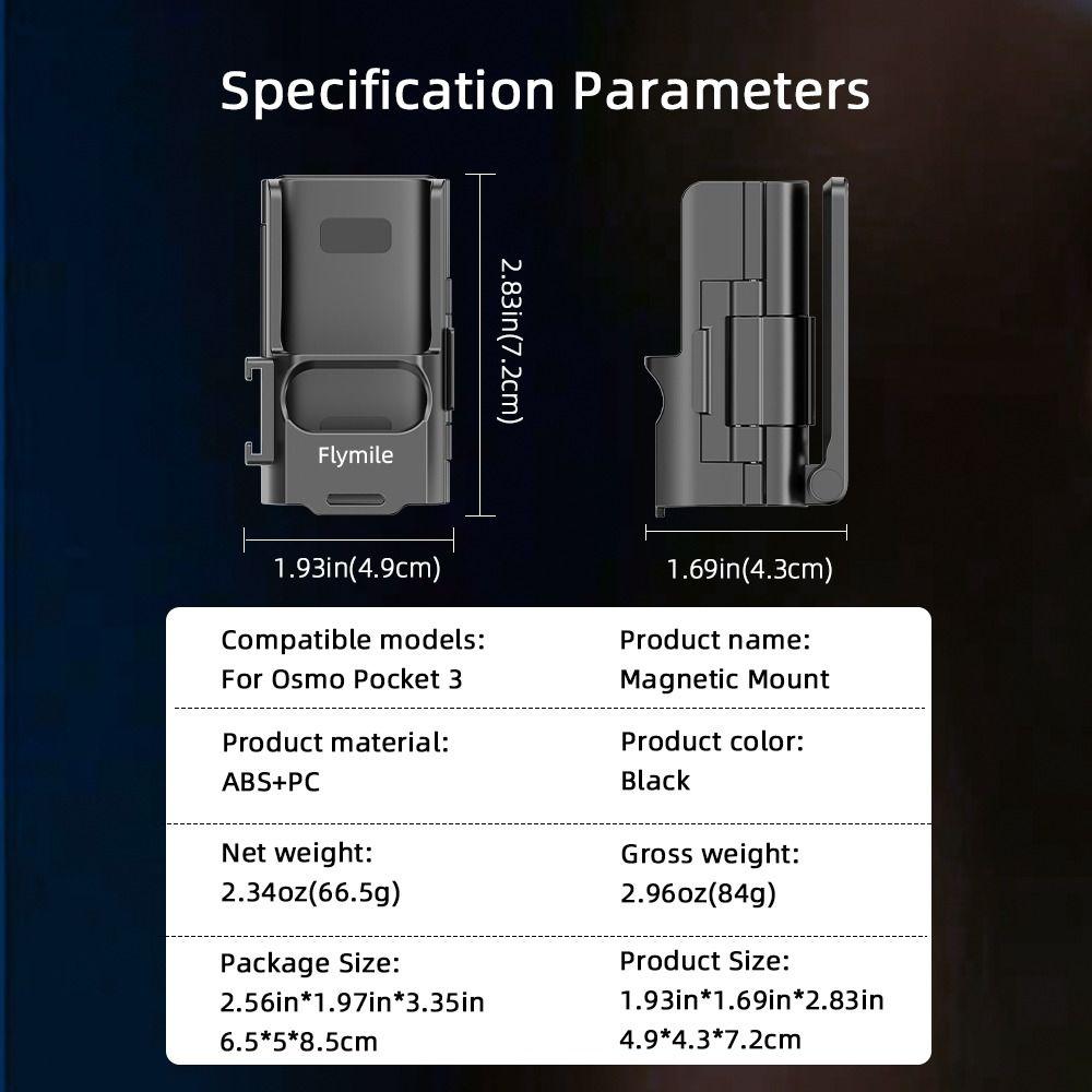 Adjustable Magnetic Bracket Base Mount Holder for DJI Osmo Pocket 3 Action Camera Accessories