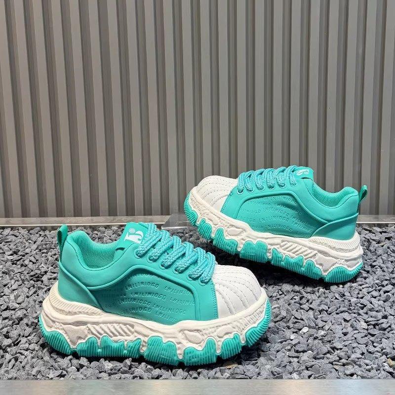 Genuine Shoes Spring New Low-top Dad Shoes Heightening CM Lace-up Casual Shoes