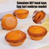 Realistic Egg Tart Squeeze Toy Soft Bouncy Portuguese Tart Fidget for Stress Relief Cute Dessert-Themed Decompression Gadget Fun Novelty Gift for